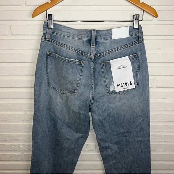 Pistola Light Wash Charlie Shore Distressed Button Fly Jeans, Women’s Size 27 - Picture 9 of 12
